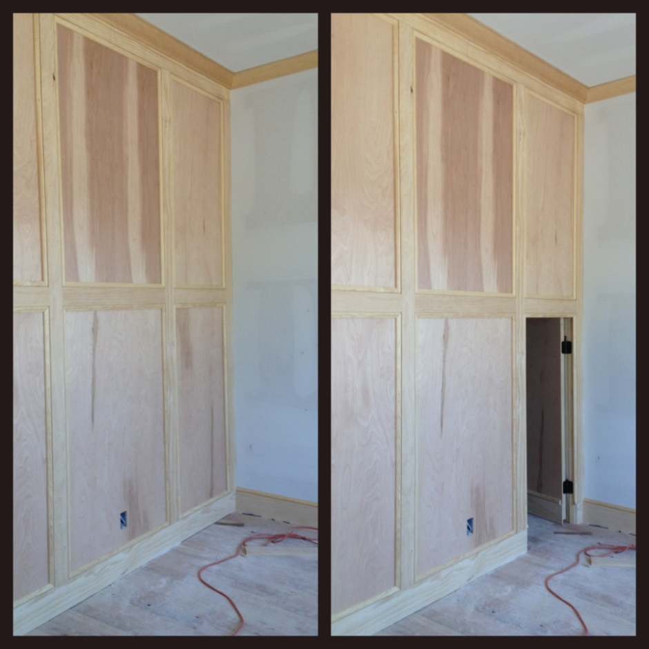 Скрытая дверь вагонка