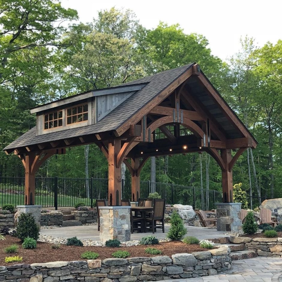 Красивые стеклянные беседки