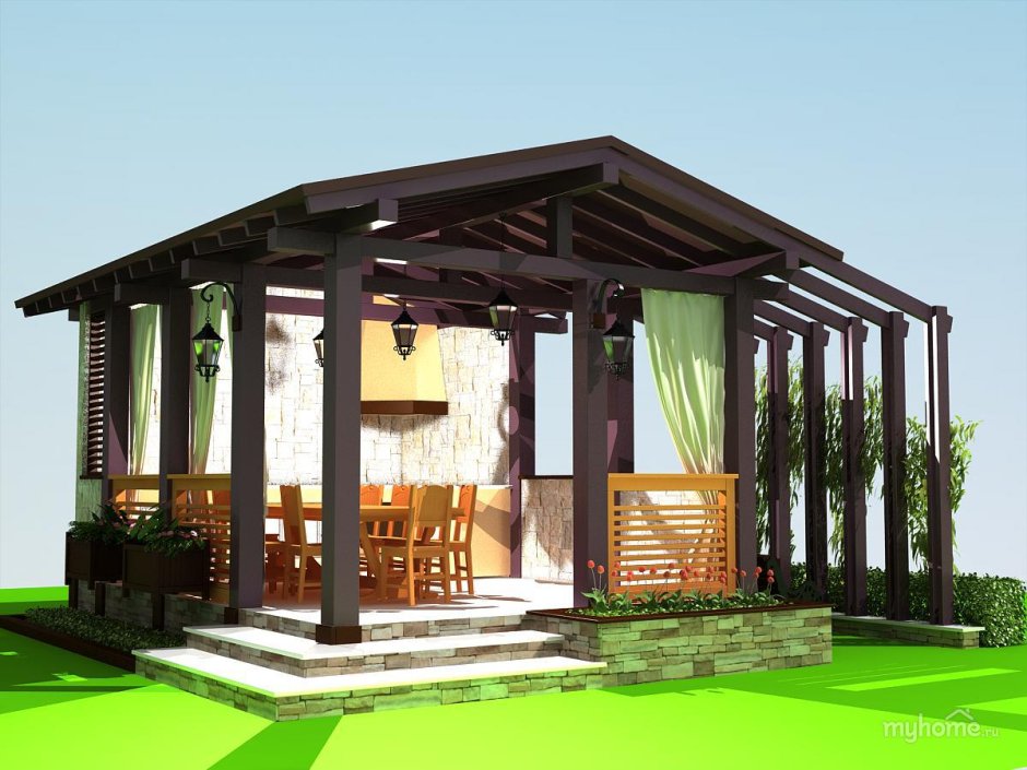 Эко пергола Парковая