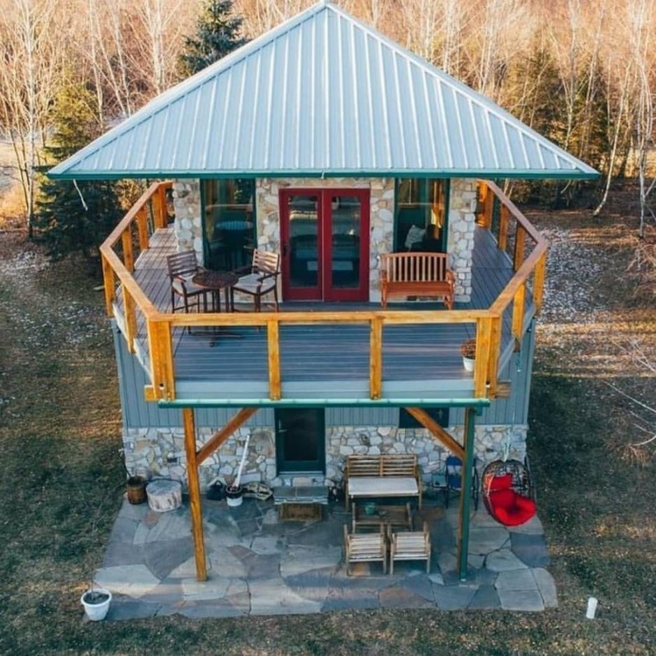 Терраса на металлокаркасе в стиле лофт