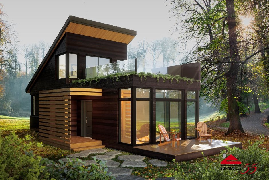 Современная двухэтажная беседка