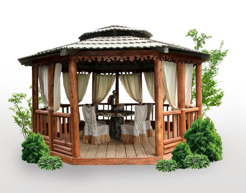 Двухуровневая беседка