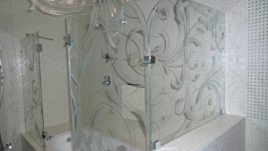 Перегородка для душа из стекла GV 170 матовая