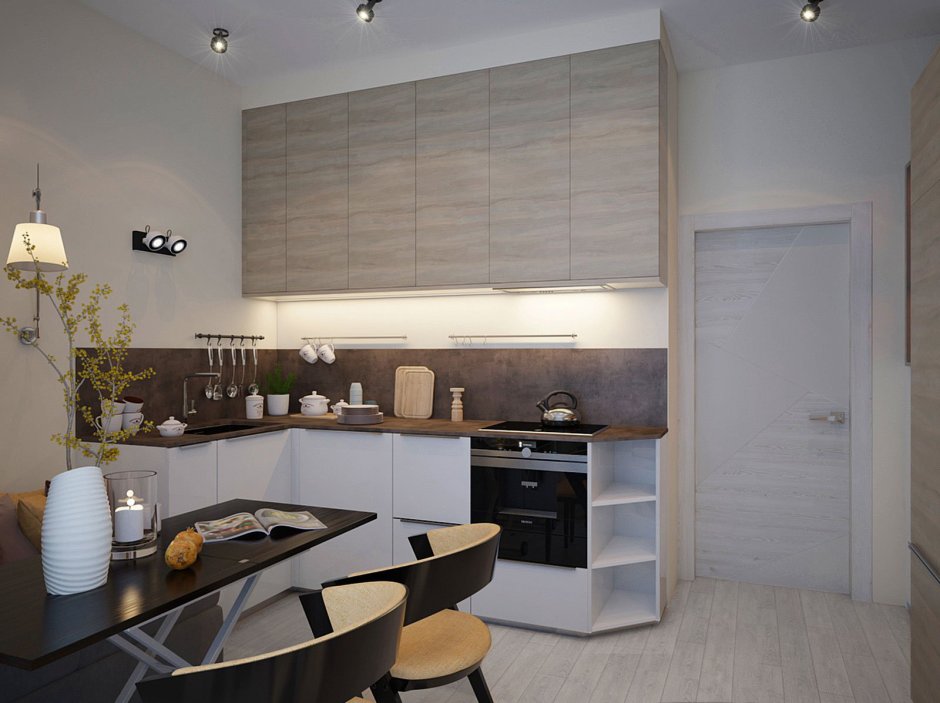 Гипсокартонный короб над кухонными шкафами