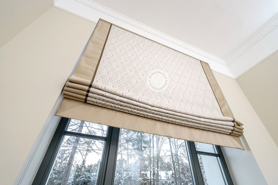 Римская штора с обтачкой