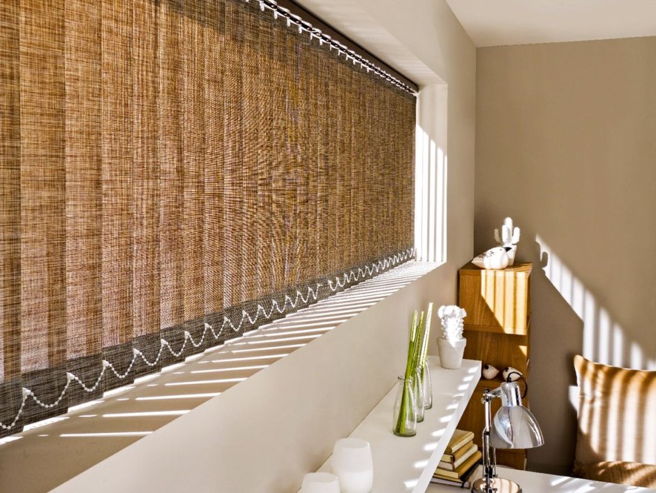 Вертикальные жалюзи тканевые на балкон