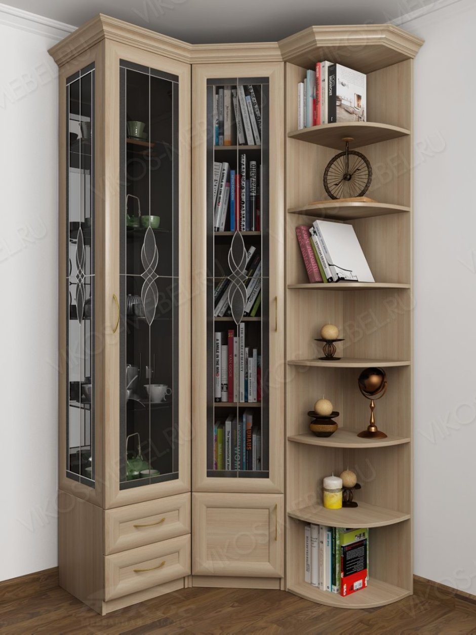 Шкаф-витрина угловой вн100л Венеция MERX