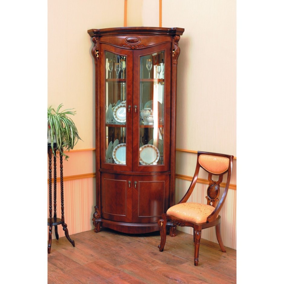 Угловой буфет из массива дерева