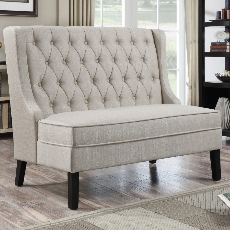 Пуфик со спинкой в прихожую