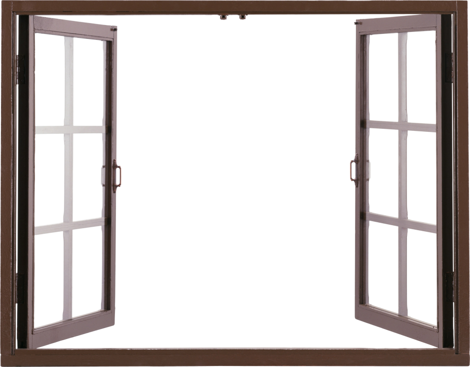 Оконная рама на белом фоне