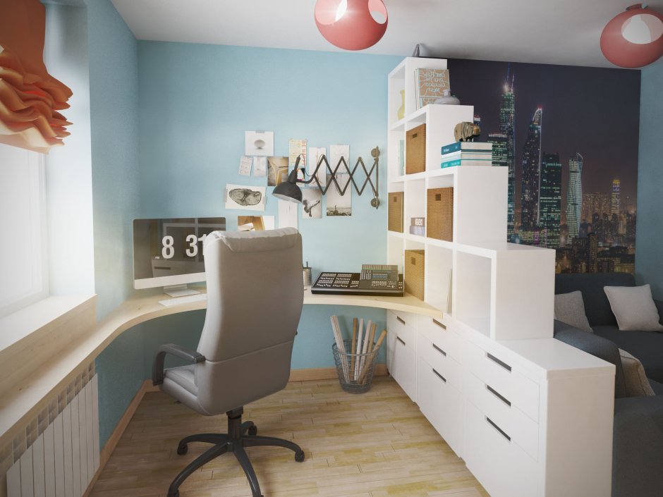 Стеллаж с рабочим местом