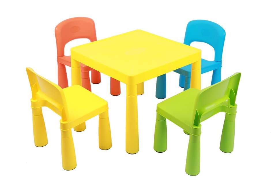 Детский пластмассовый столик и стульчик