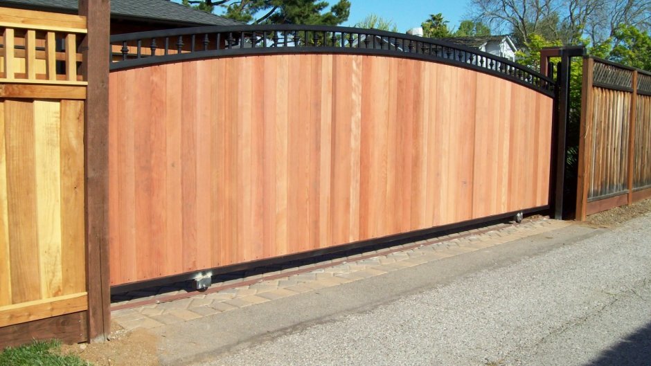 Откатные ворота лофт