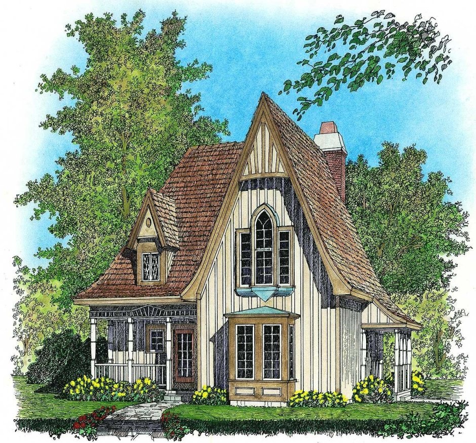Маленький домик в викторианском стиле