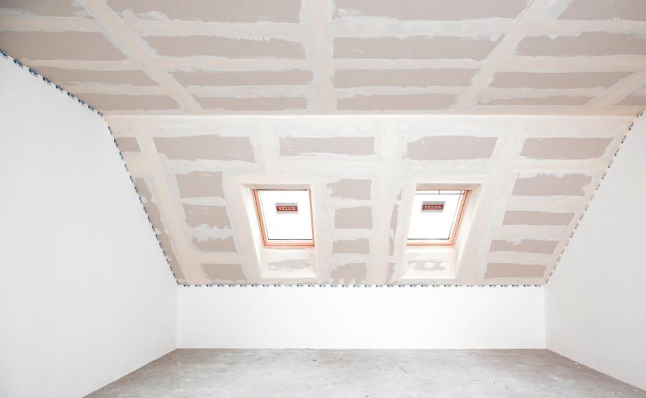 Отделка мансарды гипсокартоном дизайн