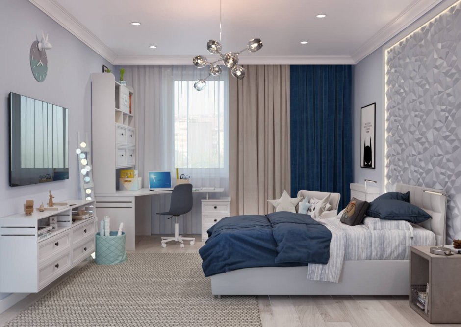 Серо голубая детская