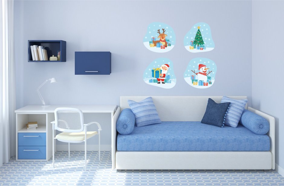 Бирюзовый цвет в интерьере детской