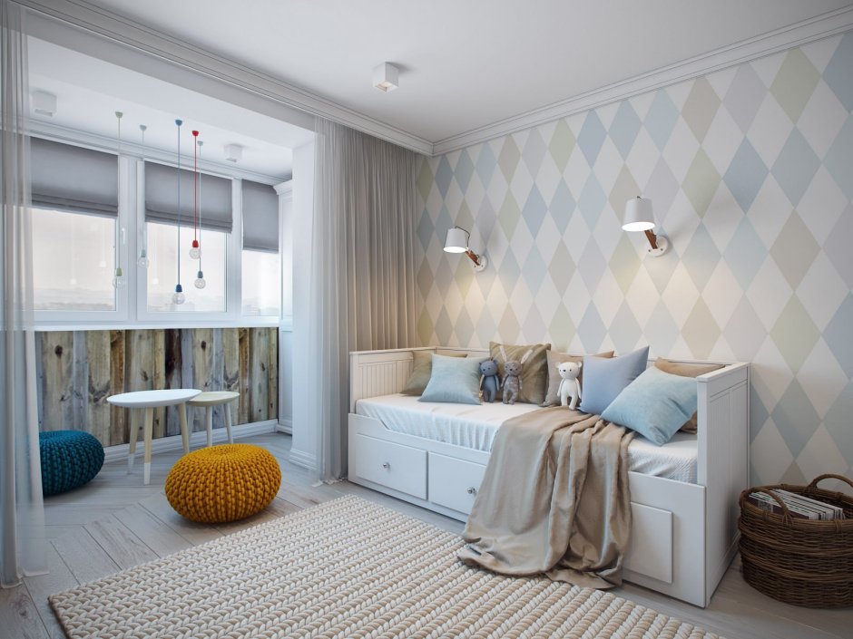 Комната для подростка в синих тонах