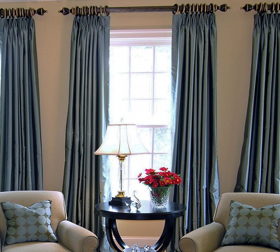 Синие шторы