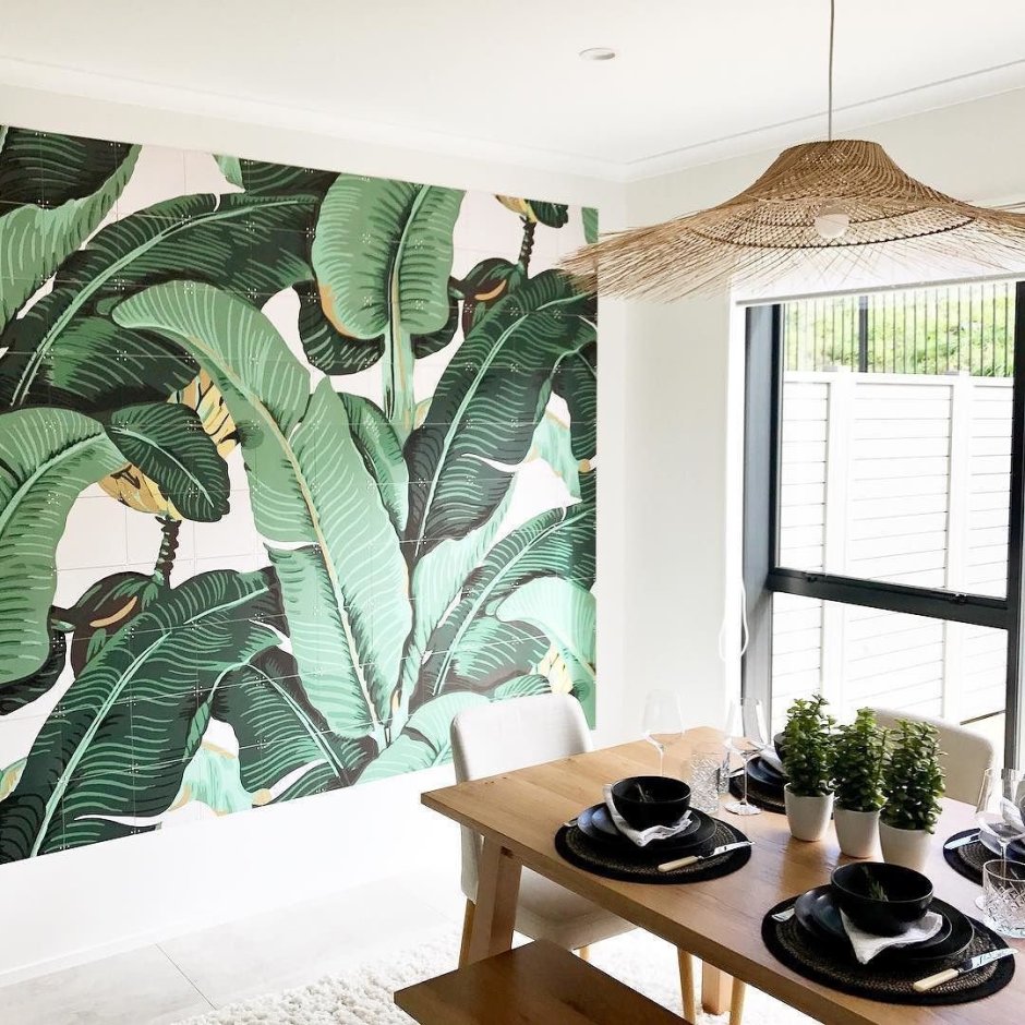 Фреска тропические листья