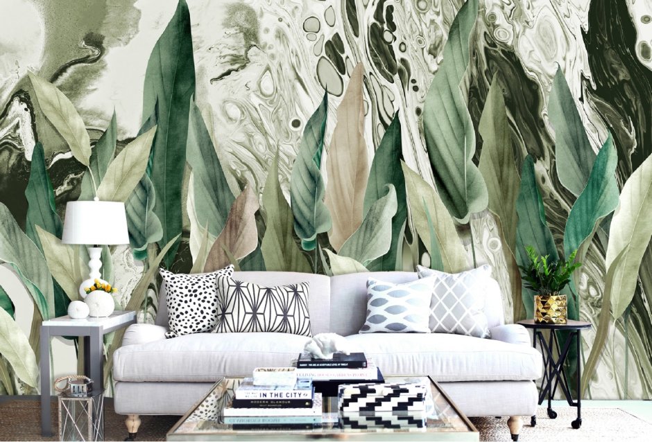 Обои для дома с листьями