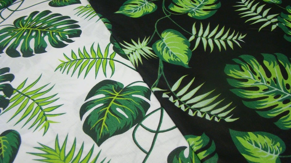 Тропические листья в интерьере