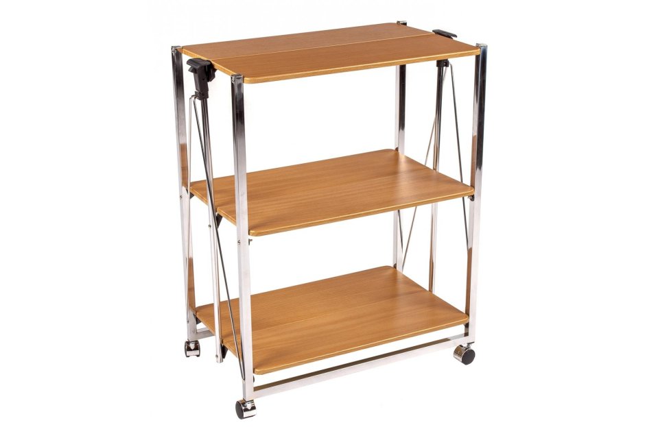 Сервировочный столик складной на колесиках "46-002" (вишня)