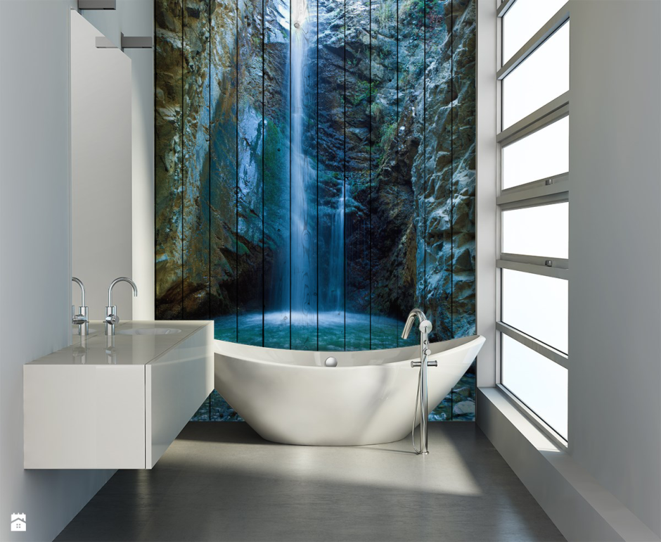 Стеклянная мозаика в ванную комнату