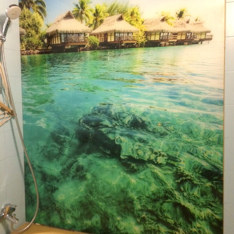 Ванная со стеклянной перегородкой