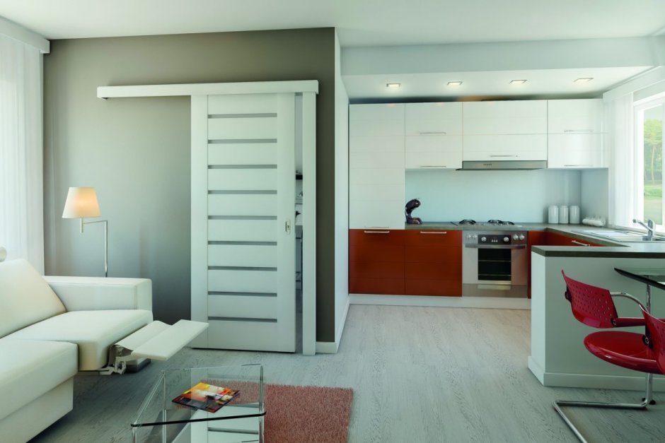 Выдвижная дверь на кухню