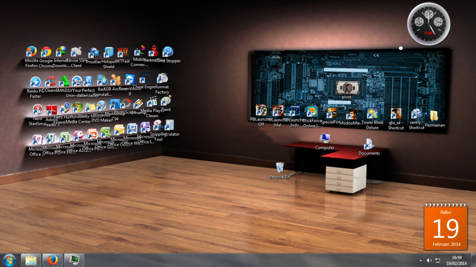 Комната с полками для ярлыков