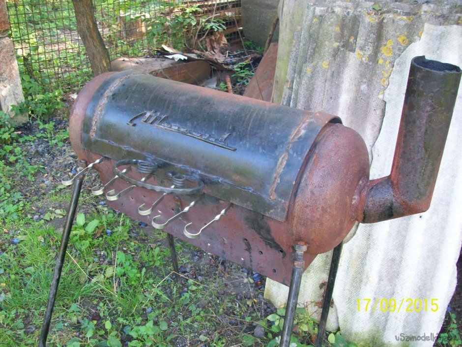 Барбекю смокер из пропанового баллона