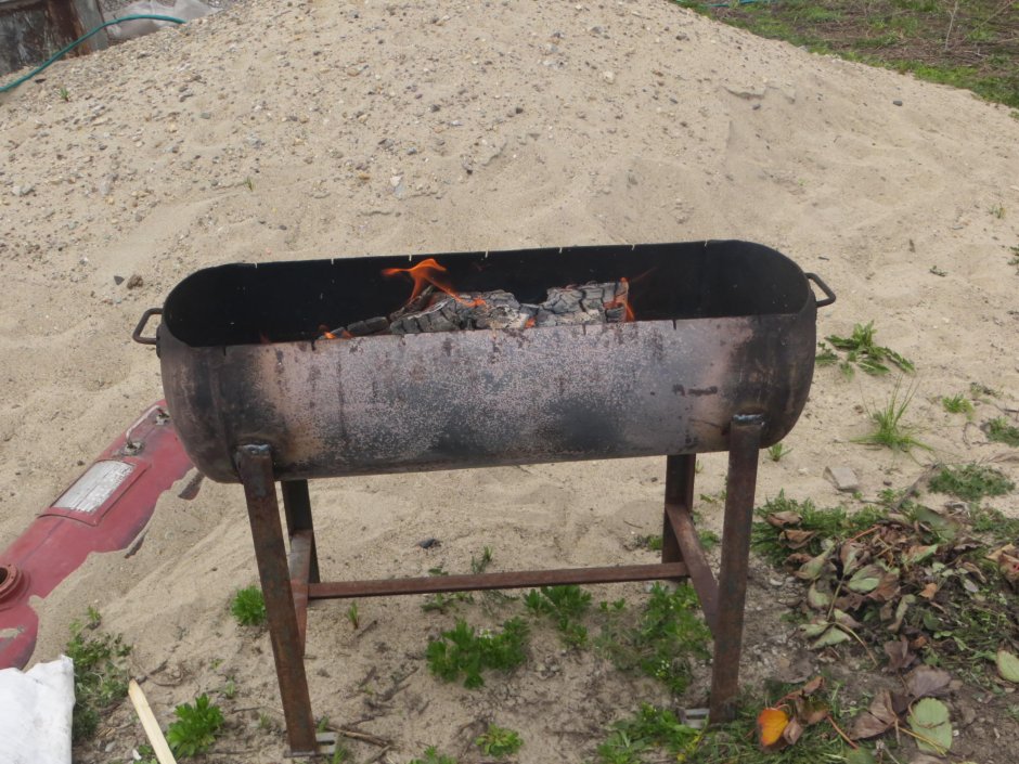 Мангал из баллона без крышки