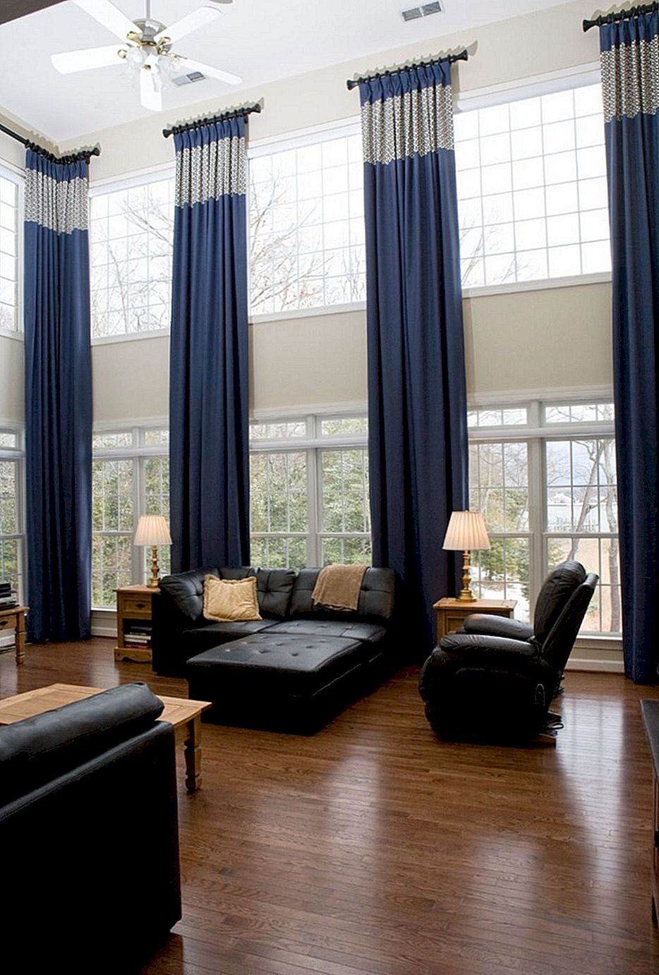 Шторы на высокие окна