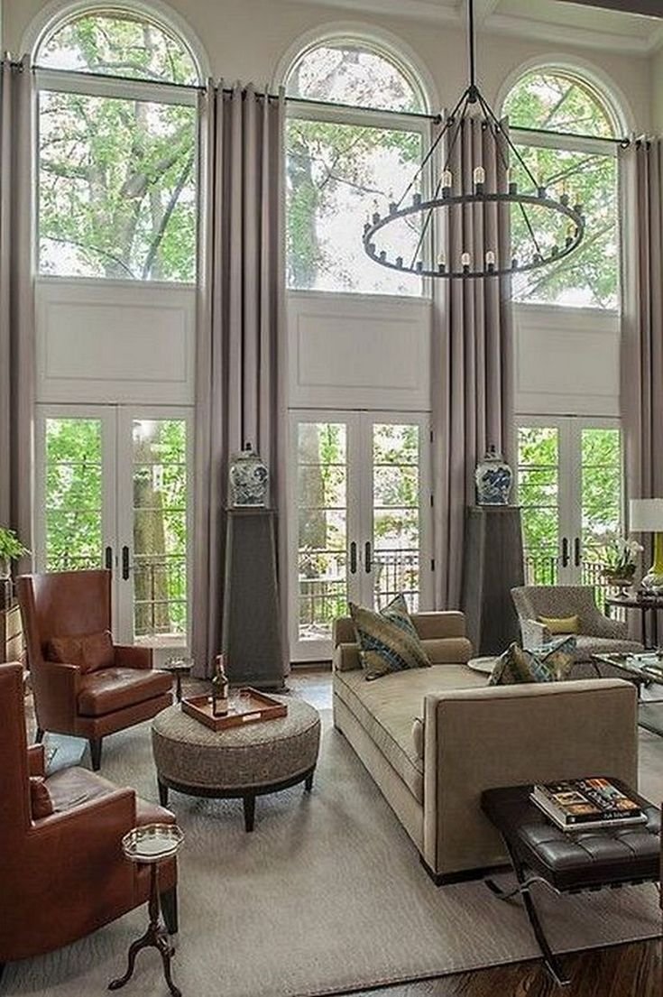 Шторы на высокие окна