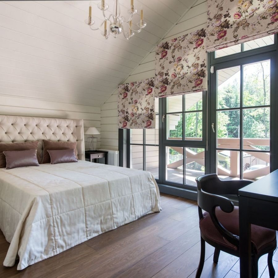 Римские шторы в стиле Прованс для кухни