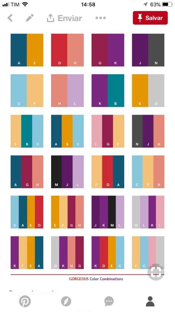 Сочетание четырех цветов