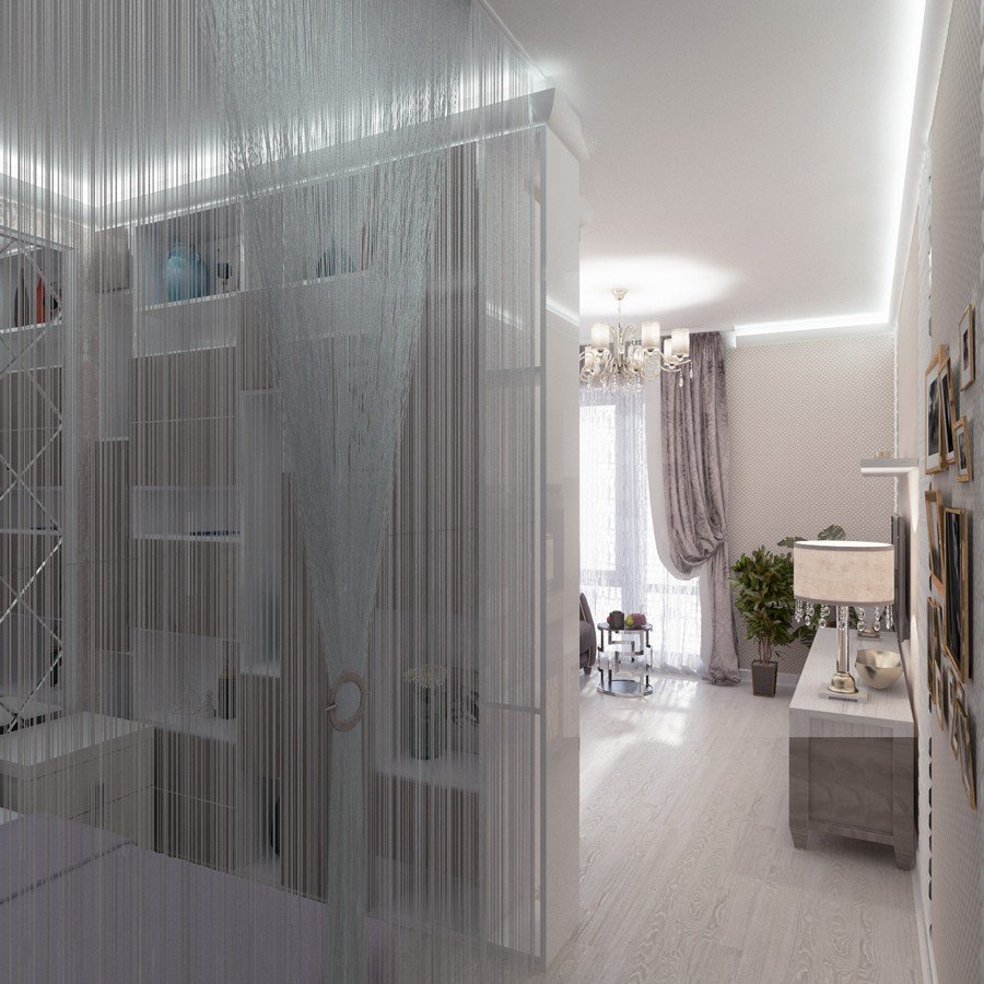 Штора разделяющая комнату на зоны