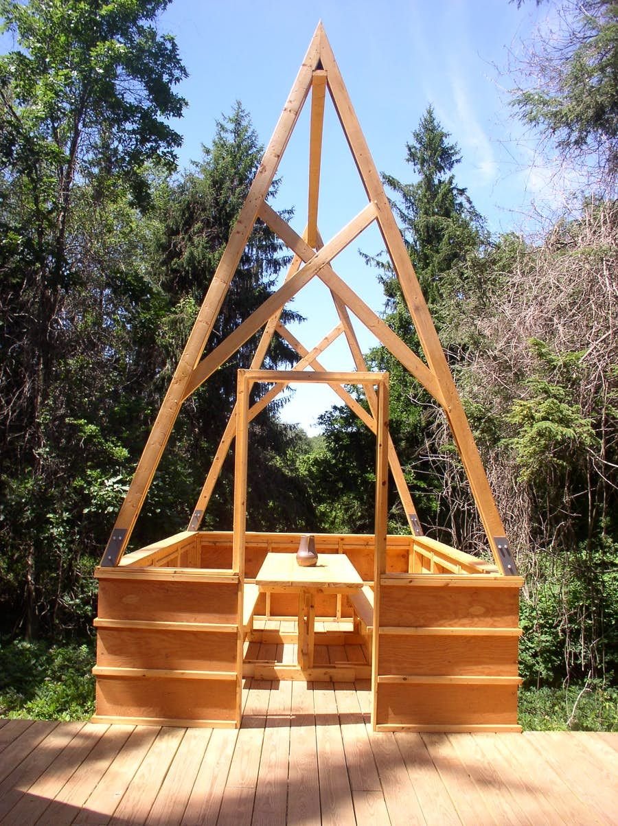 Дом а фрейм с беседкой