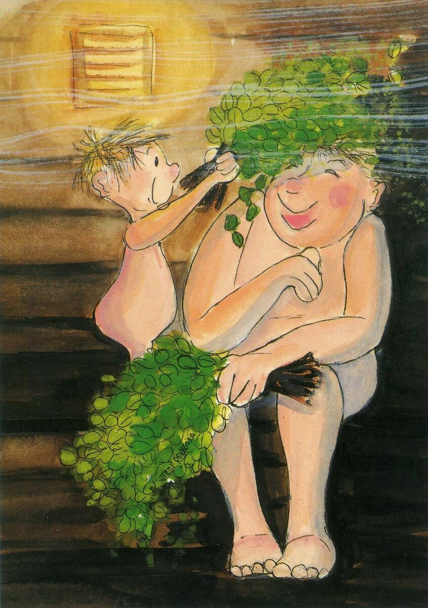 Резьба по дереву женщины в бане