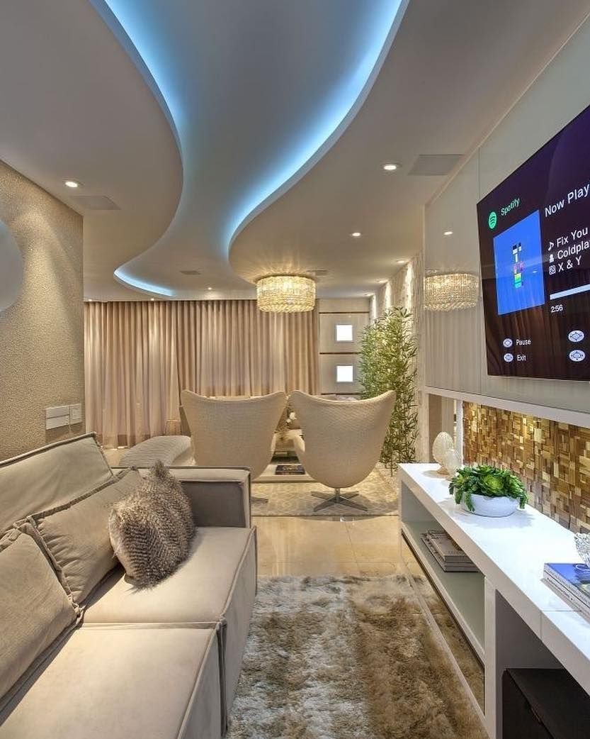 Натяжной потолок со скрытой подсветкой