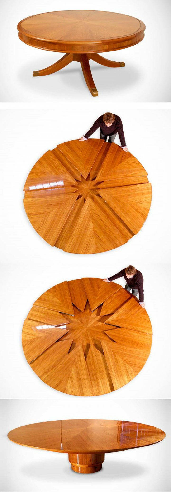 Раздвижной круглый стол трансформер Джорджа Джонсона