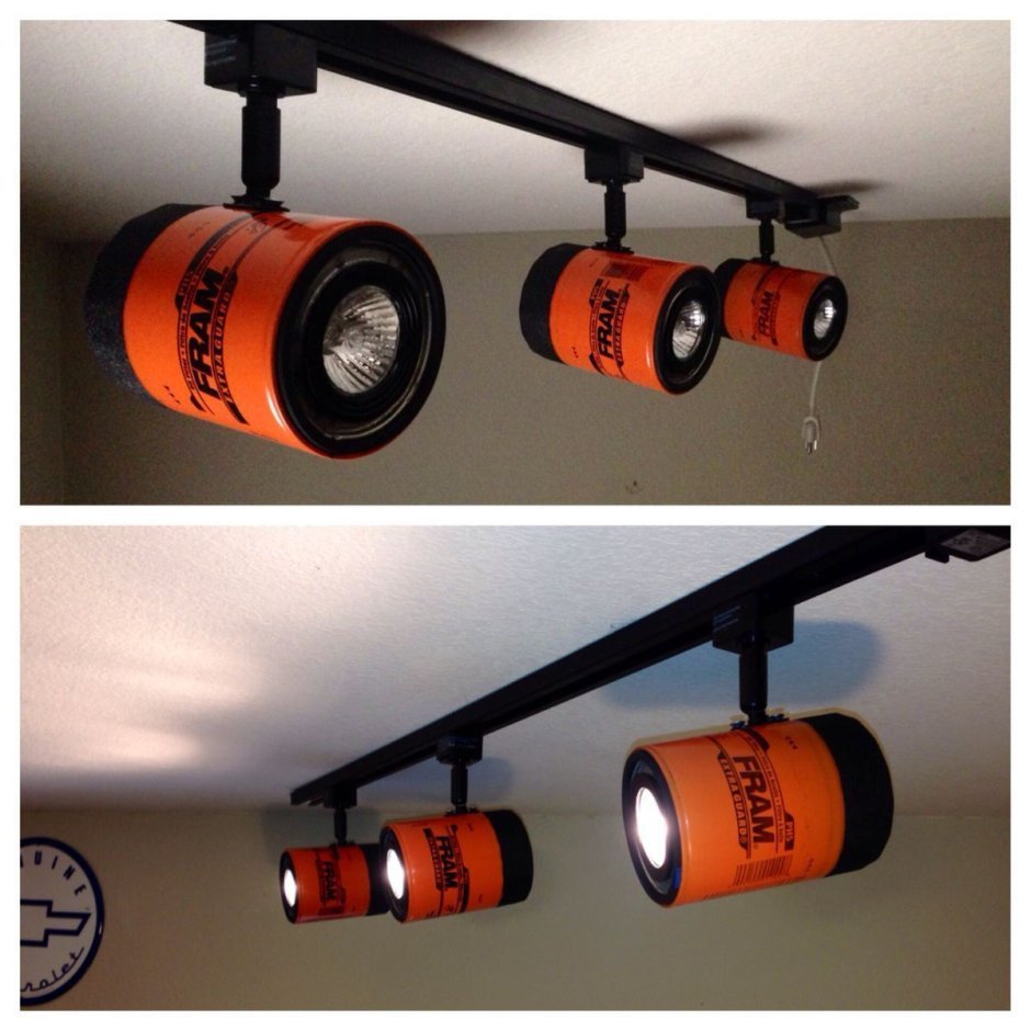 Трековые светильники в деревянном доме