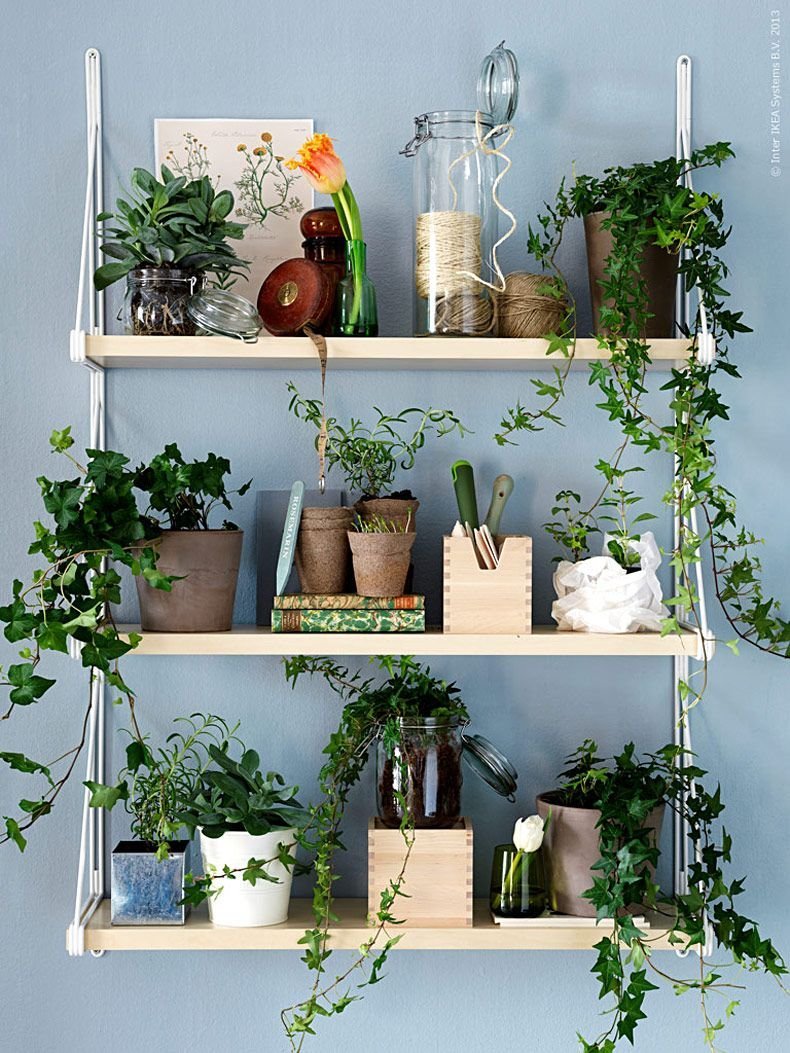 Полки для цветов на стену