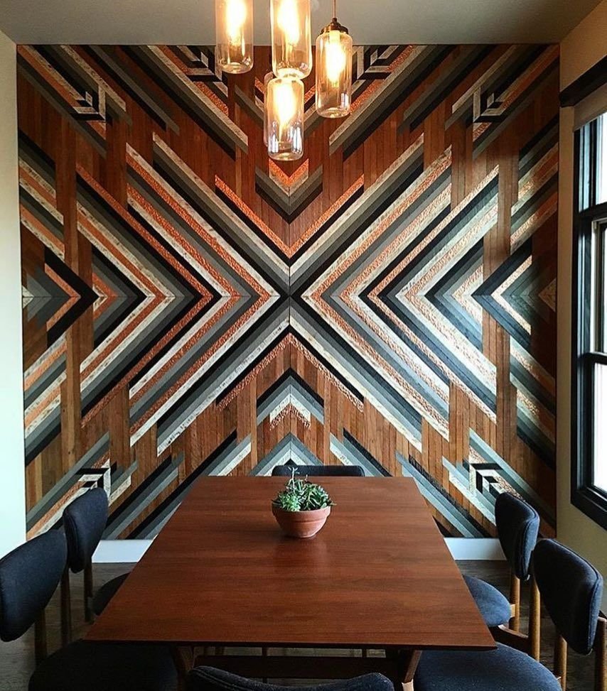 Деревянные панно на стену в интерьере