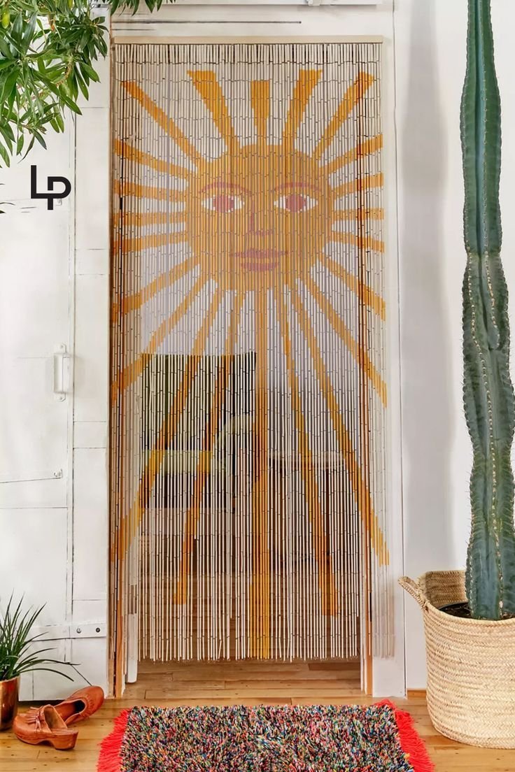 Хиппи шторка на дверь