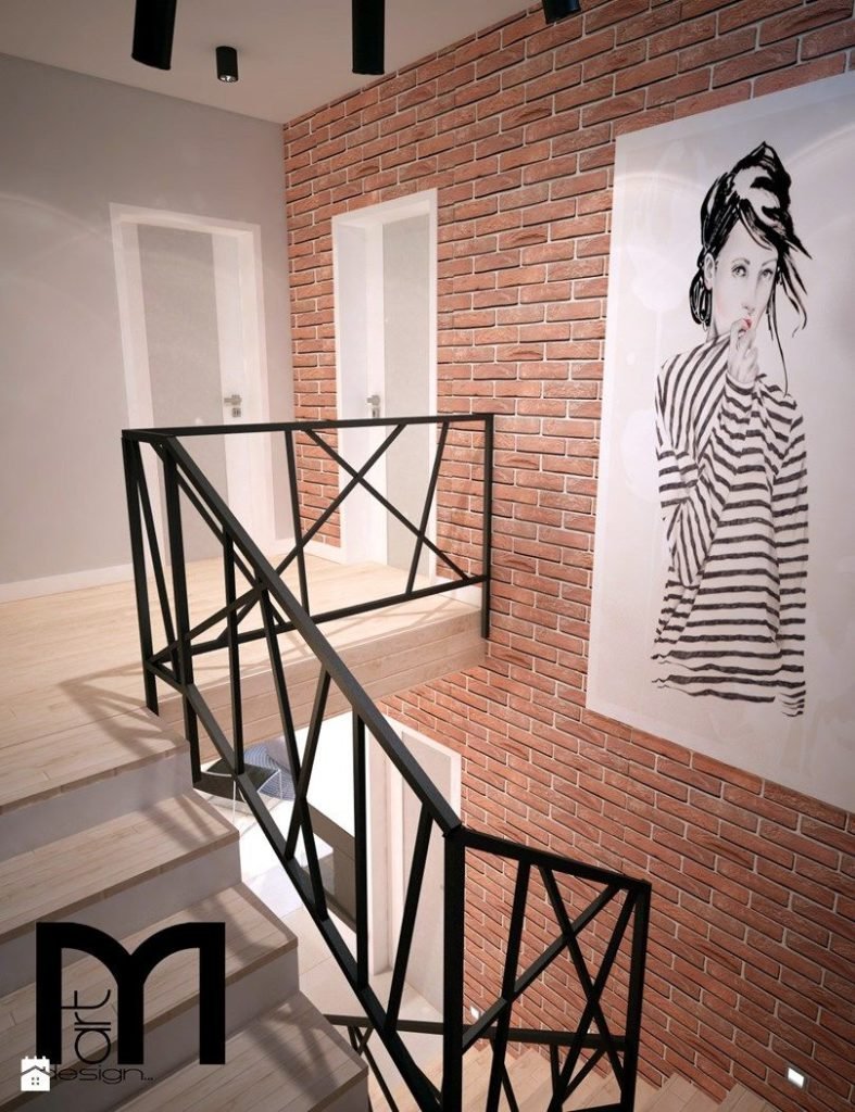 Перила из профильной трубы в стиле лофт