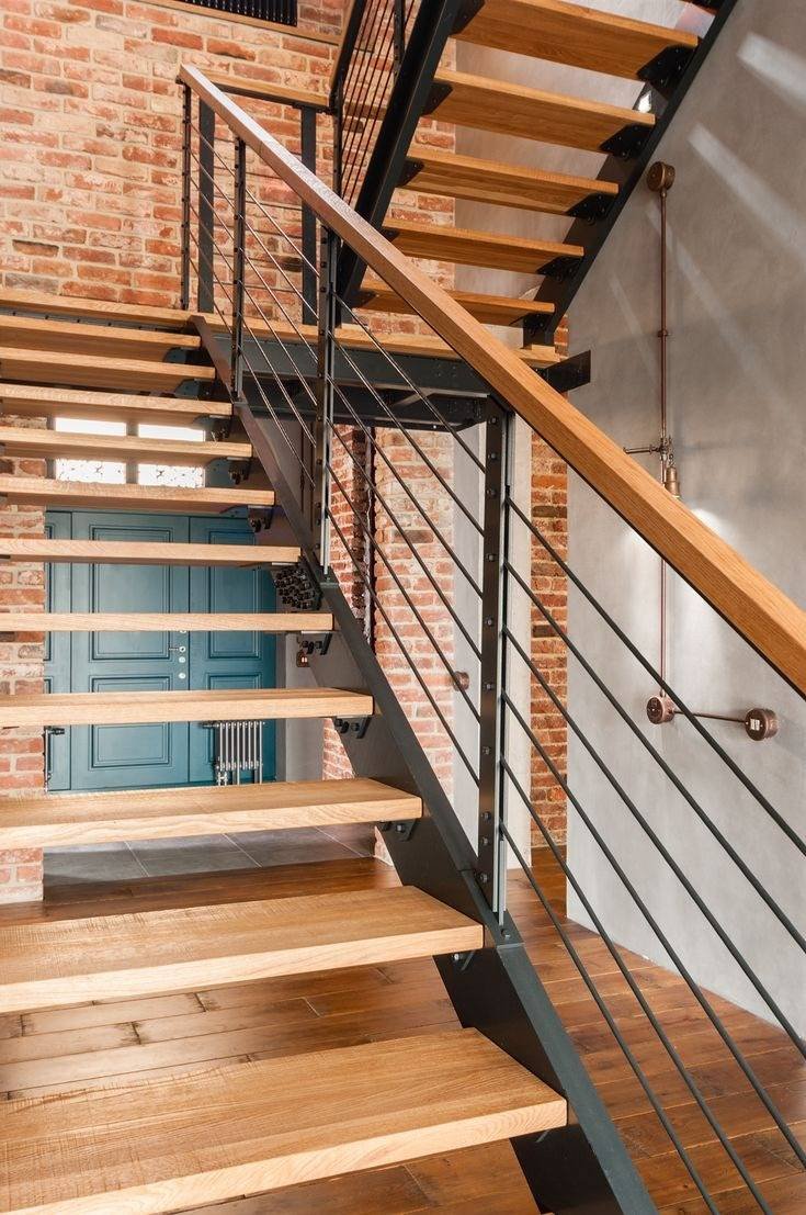 Перила для лестницы в стиле лофт