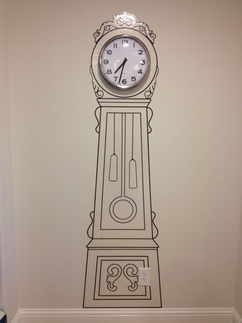 Напольные часы нарисованные