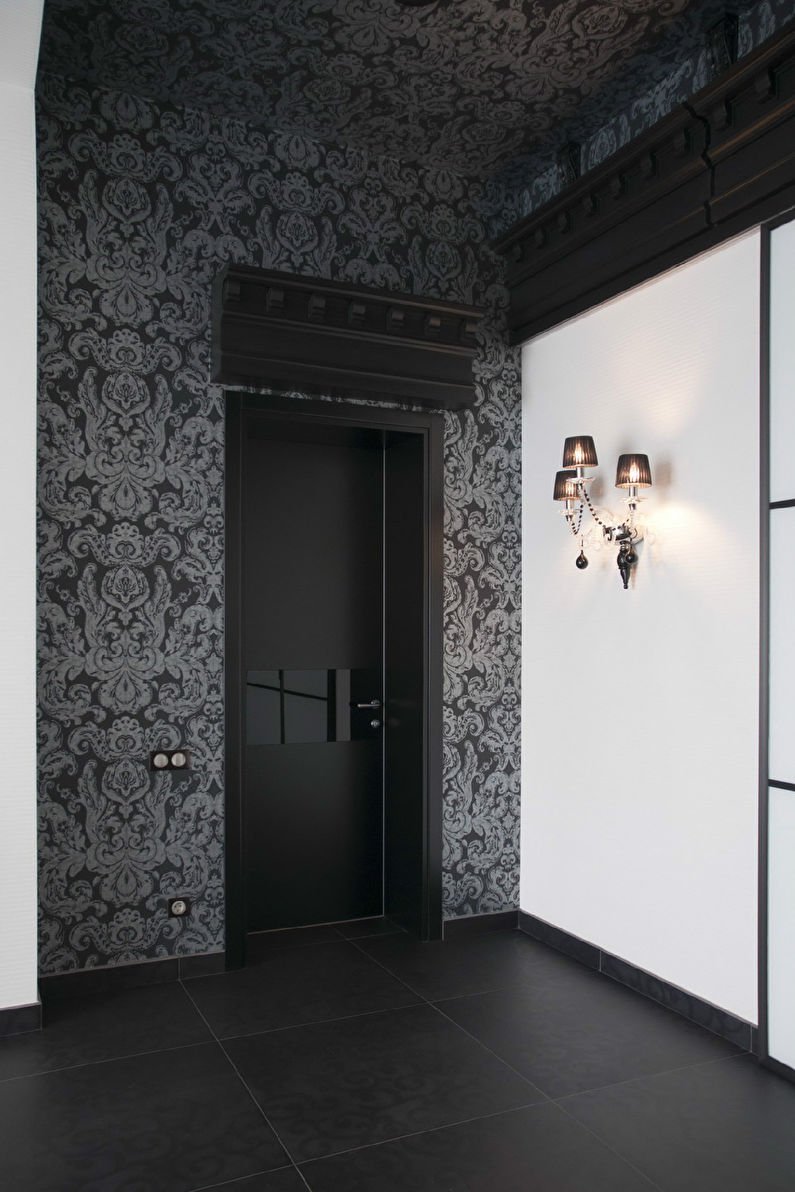 Обои под коричневые двери